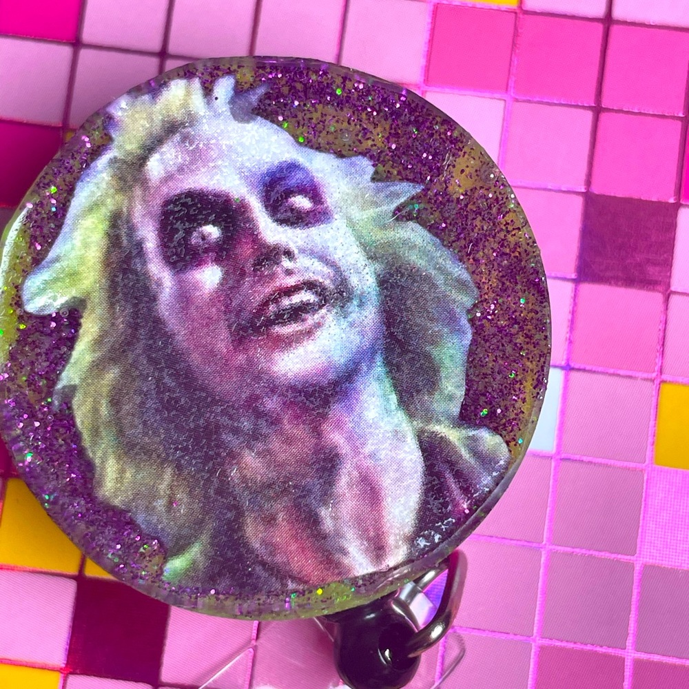 Beetlejuice badge reel